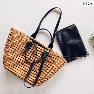 Nordstrom Large Wicker Tote Bag